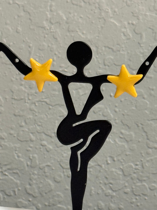 Yellow Star Studs